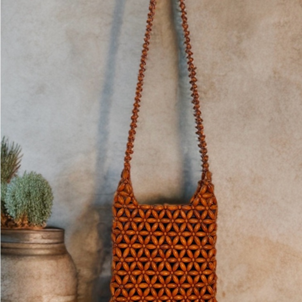 Vintage  Beaded Crossbody Bag